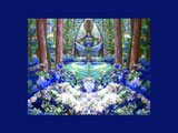 blue garden angel, transformational art, spiritual art, barbara upton art